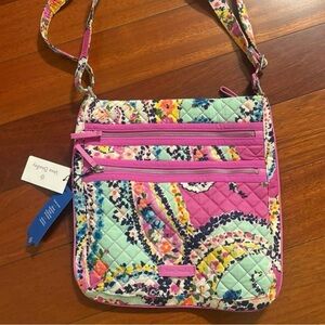NWT Vera Bradley Crossbody/Purse PINK WILDFLOWER PRINT